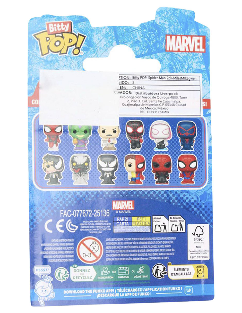 Set Funko Bitty POP! Spider-Man Miles Morales Y Ghost Spider 3