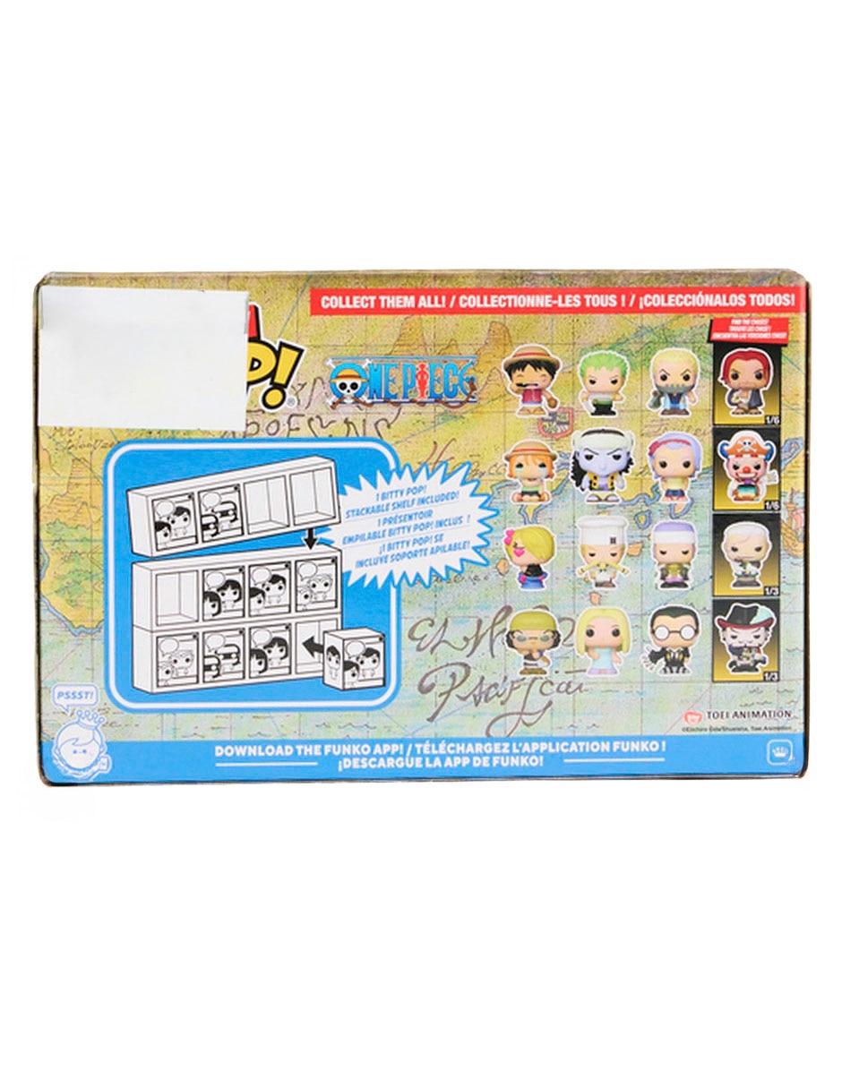 Set Bitty POP! One piece Monkey D. Luffy, Roronoa Zoro, Axe-Hand Morgan y Shanks 2
