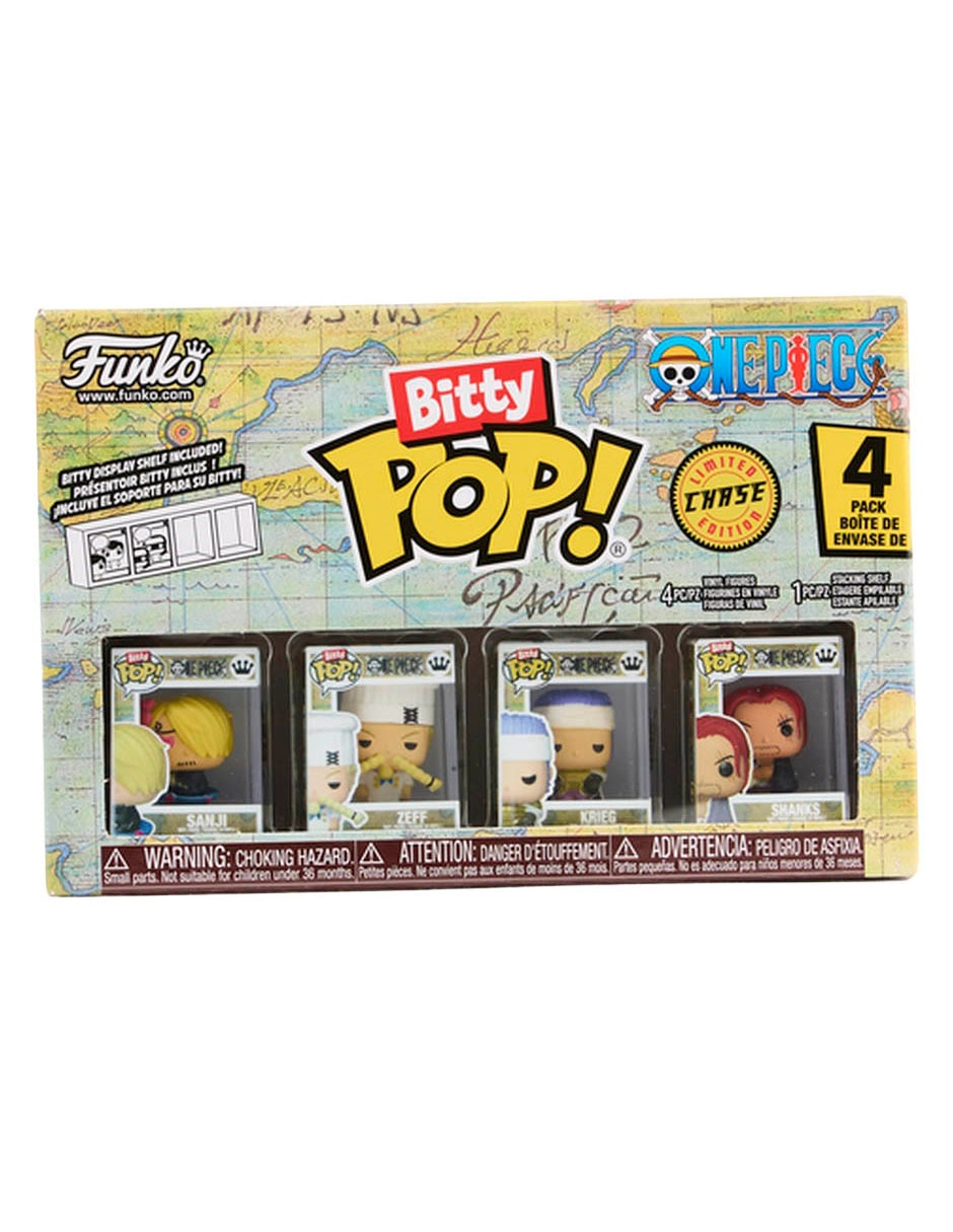 Set Bitty POP! One Piece Sanji, Zeff, Krieg y Shanks