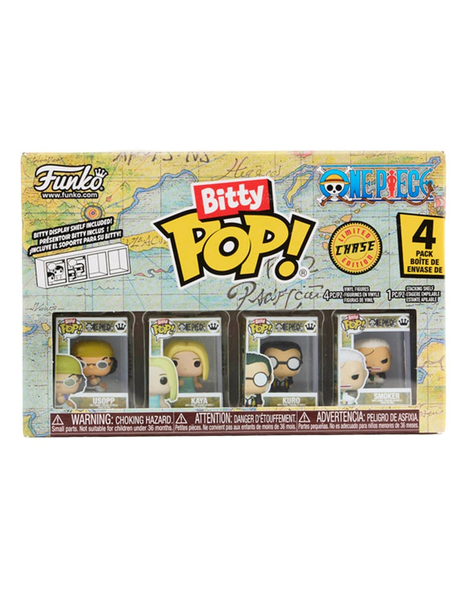 Set Funko Bitty POP! One Piece Ussop, Kaya, Kuro y Smoker
