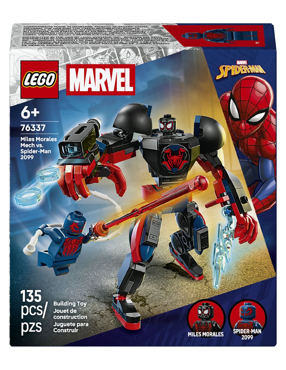 Juguete de construcción Marvel Armadura Robótica de Miles Morales vs. Spider-Man 2099 76337 2