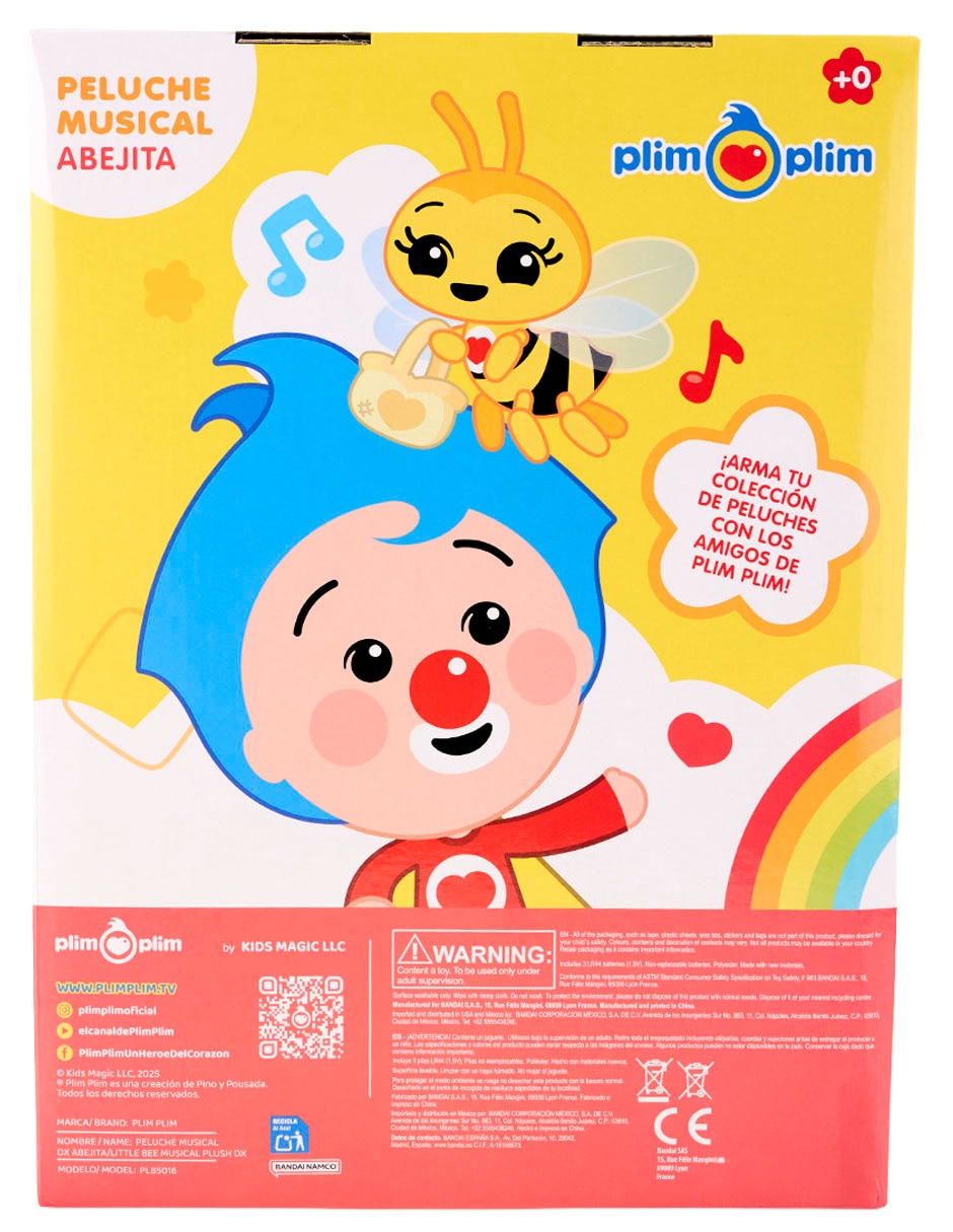 Peluche de abeja Plim Plim de 35 cm 6