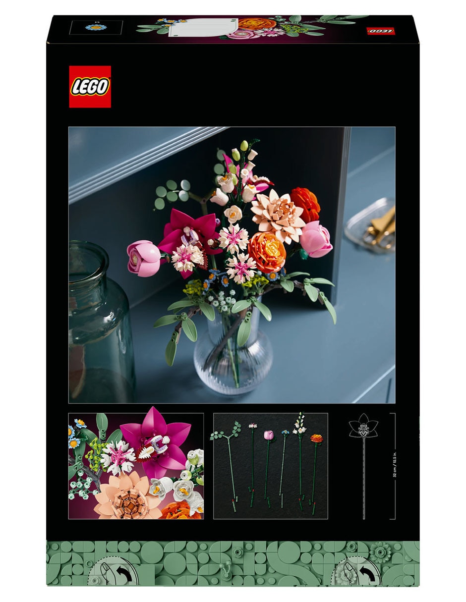 Lego Botanicals Ramo de Flores Fantasía en Rosa 10342 8