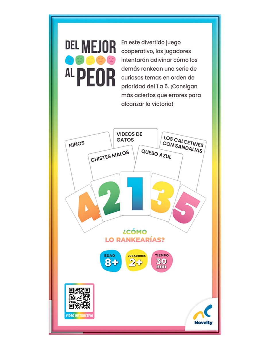 Juego de cartas del mejor al peor Juegos de Mesa 5