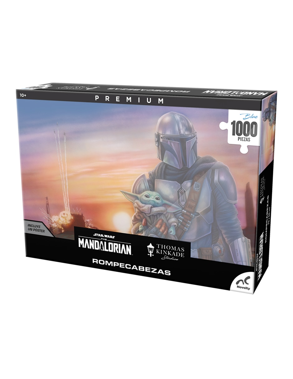 Rompecabezas Star Wars Premium Mandalorian Thomas Kinkade 1000 piezas 3