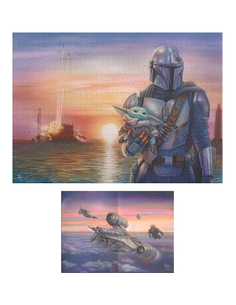 Rompecabezas Star Wars Premium Mandalorian Thomas Kinkade 1000 piezas 5