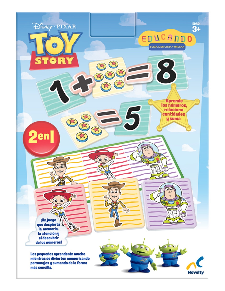Juego de mesa preescolar educando: suma, memoriza y ordena Toy Story Preescolar 5