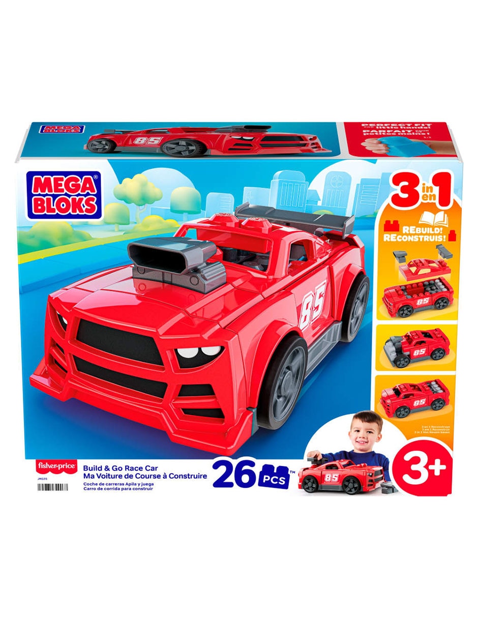 Juguete armable Set de construcción Build & Go Race Car JKG35 7