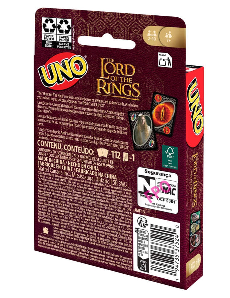 UNO El señor de los anillos 6