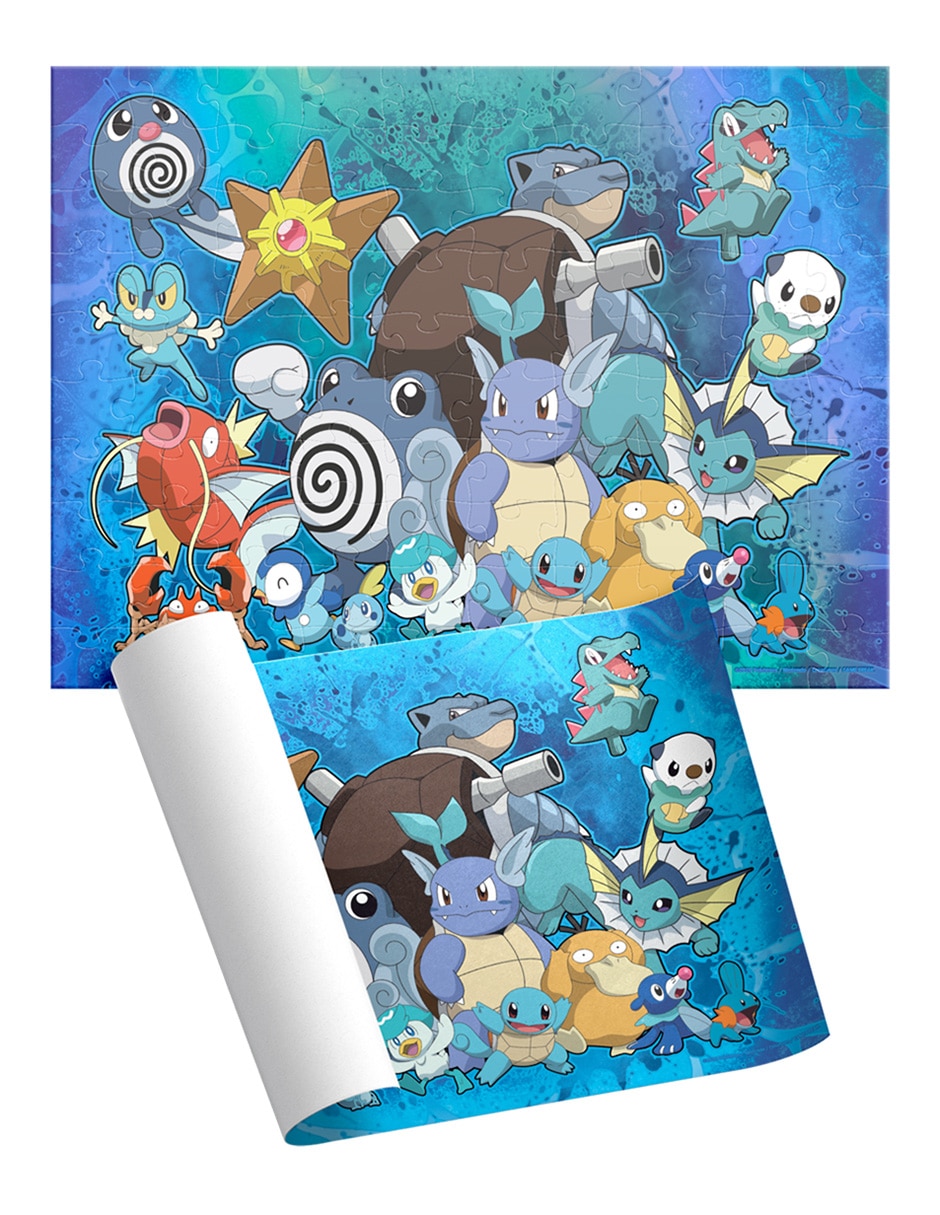 Rompecabezas cilindro pokémon de agua 100 piezas