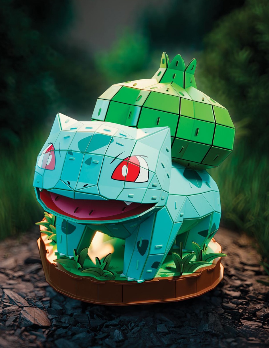 Rompecabezas 4d pokémon bulbasaur 195 piezas 11